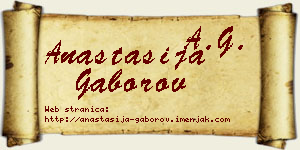Anastasija Gaborov vizit kartica